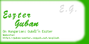 eszter guban business card